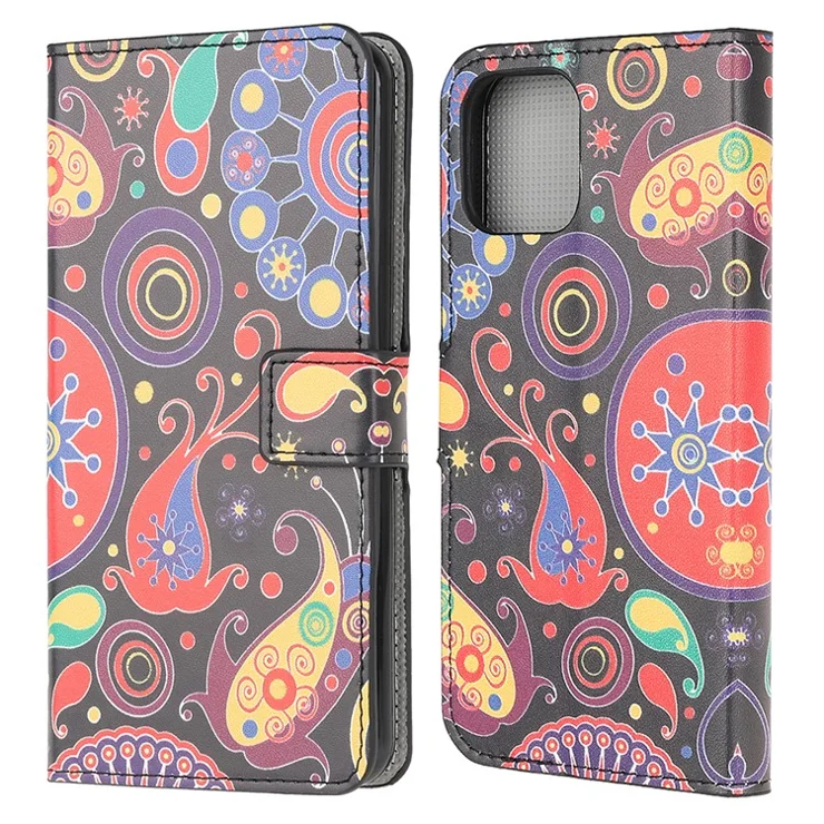 Stand Flip Pattern Printing Design Soft PU Leather Magnetic Closure Wallet Case for iPhone 13 mini 5.4 inch - Jellyfish