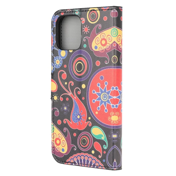 Stand Flip Pattern Printing Design Soft PU Leather Magnetic Closure Wallet Case for iPhone 13 mini 5.4 inch - Jellyfish