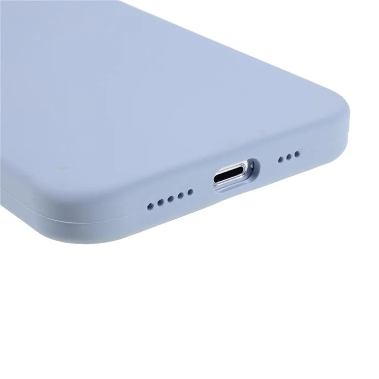 Soft Solid Silicone Slim Fit Shockproof Protective Phone Case for iPhone 13 Pro Max 6.7 inch - Lilac Purple