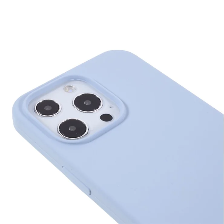 Soft Solid Silicone Slim Fit Shockproof Protective Phone Case for iPhone 13 Pro Max 6.7 inch - Lilac Purple