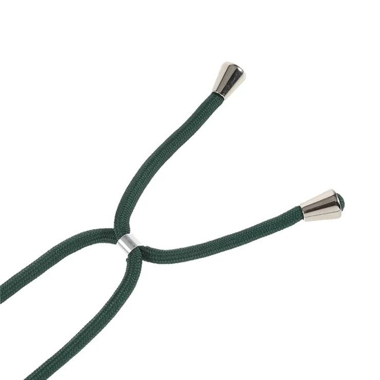Flexible TPU Mobile Phone Back Case Protector with Adjustable Lanyard for iPhone 13 mini 5.4 inch - Green
