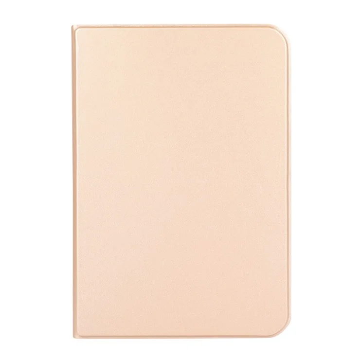Anti-Scratch Solid Color PU Leather Protective Folio Case Cover with Stand for Apple iPad mini (2024) / mini (2021) / mini 6 - Gold