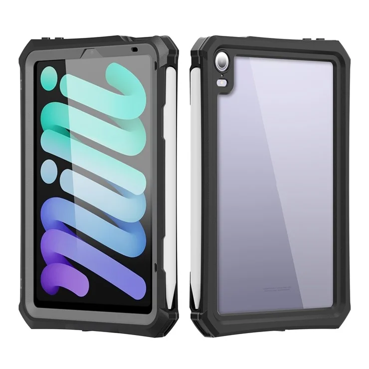 SHELLBOX For iPad mini (2024) / (2021) 2m Drop-Resistant IP68 Waterproof Case Protective Shell with Kickstand