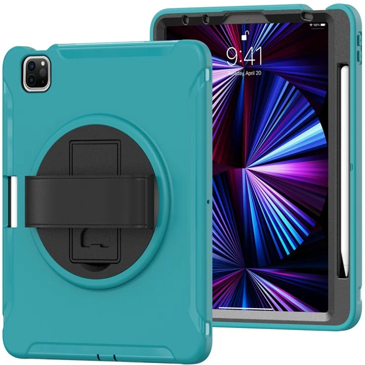 Hand Strap Case Kickstand for iPad Air 11 (2025) / (2024) / Pro 11 (2022) / (2021) / (2020) / (2018) / Air (2020) / (2022) - Light Blue