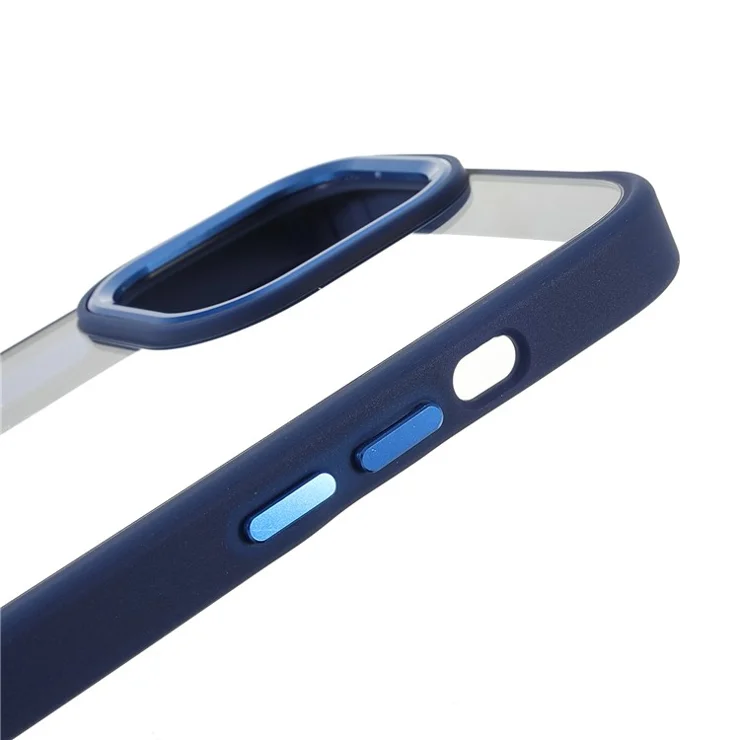 Scratch Resistant Acrylic + TPU Protective Cover Metal Camera Lens Frame Phone Case for iPhone 13 Pro 6.1 inch - Sapphire