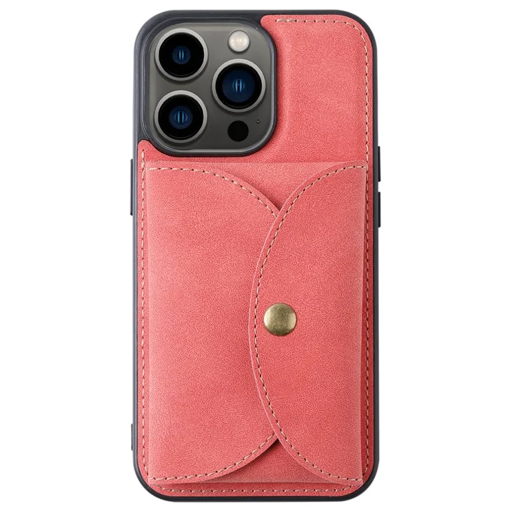 VILI TR Series Right Open Magnetic Card Slot Detachable 2-in-1 Design Leather Coated PC+TPU Phone Case for iPhone 13 Pro Max 6.7 inch - Red