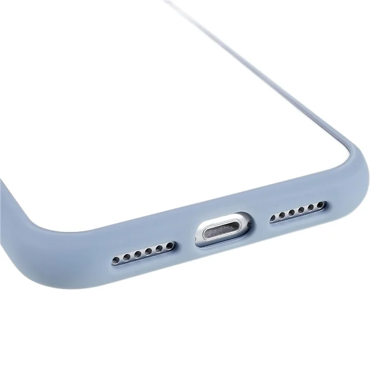 For iPhone 11 6.1 inch Wear-resistant Anti-fall Acrylic + TPU Cover Metal Camera Lens Frame Cell Phone Case - Baby Blue