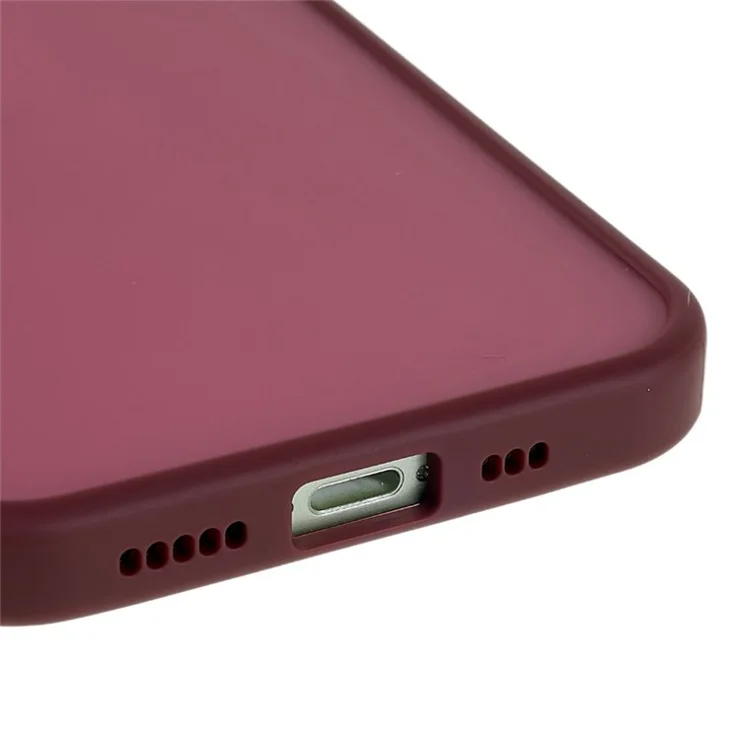For iPhone 12 6.1 inch Soft-Touch Series PC + TPU Matte Protective Cover Shockproof Phone Back Case - Rose
