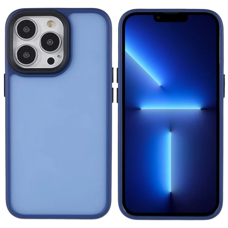 For iPhone 13 Pro 6.1 inch Soft-Touch Series Matte Phone Back Cover PC + TPU Anti-fingerprint Protective Case - Sapphire
