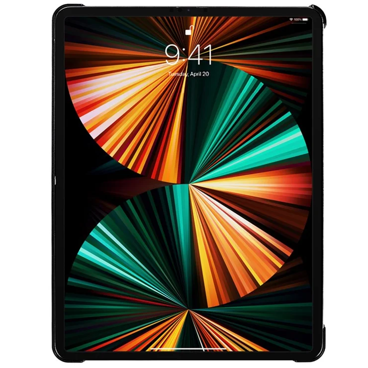 For Apple iPad Pro 12.9 (2018) / (2020) / (2021) / (2022) Light Thin Hard PC Tablet Case Solid Color Anti-scratch Cover - Black