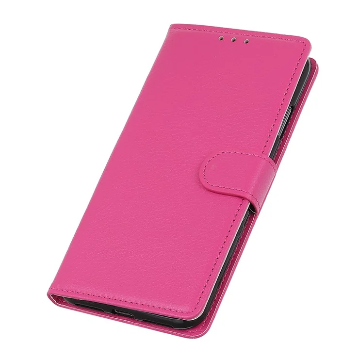 For Samsung Galaxy A50 / A50s / A30s Wallet Phone Case Litchi Skin Leather Flip Cover with Stand - Rose