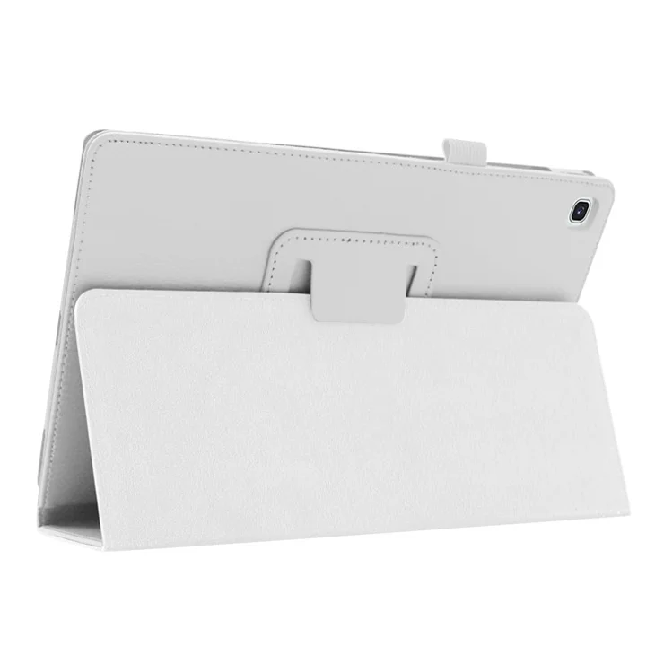 Litchi Texture Leather Stand Protective Case for Samsung Galaxy Tab S5e SM-T720 - White