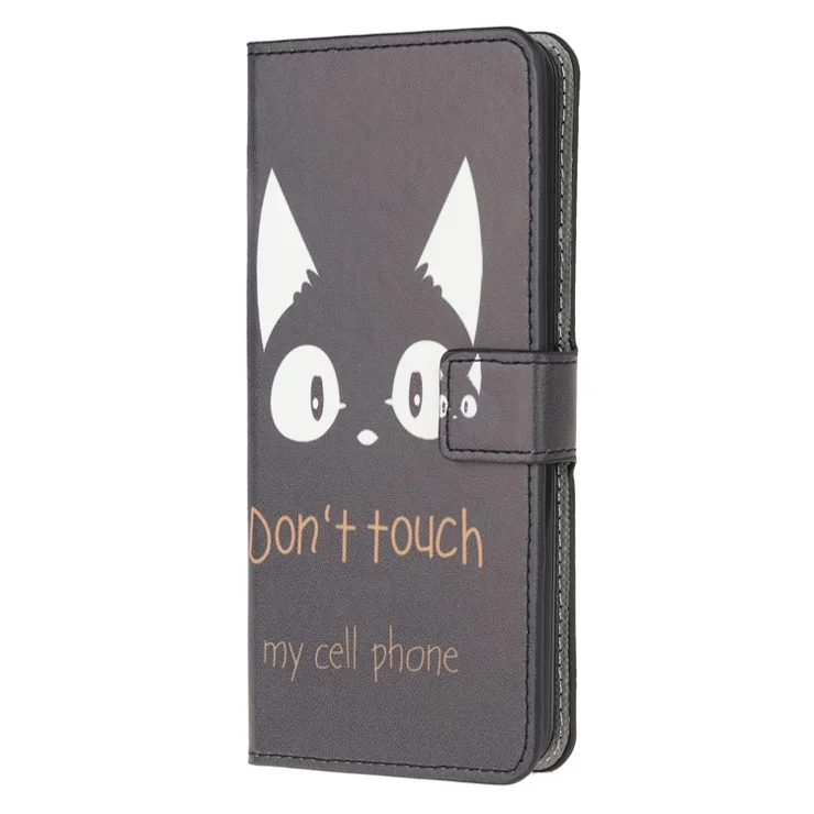 Wallet Phone Case Printing PU Leather Cover for Samsung Galaxy S20 4G/S20 5G - Don't Touch