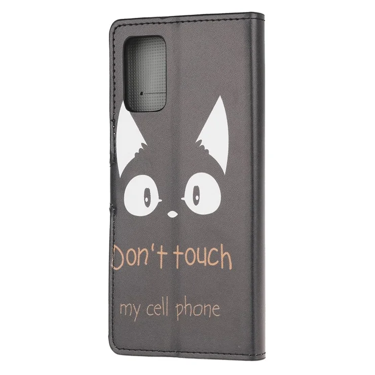 Wallet Phone Case Printing PU Leather Cover for Samsung Galaxy S20 4G/S20 5G - Don't Touch