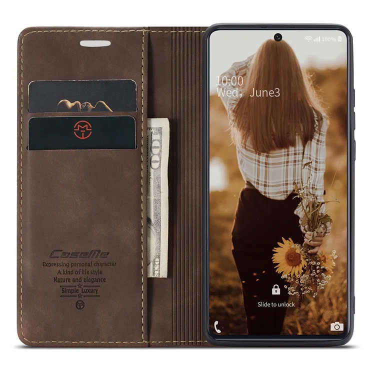 Wallet Samsung Galaxy A71 Back Cover Leather CASEME 013