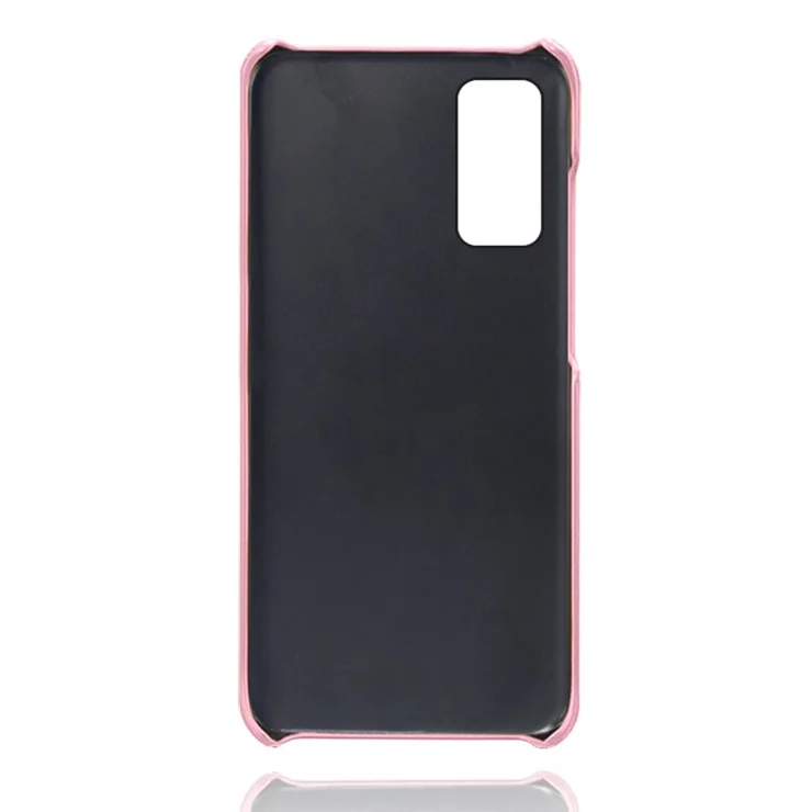 KSQ for Samsung Galaxy S20 FE 4G/FE 5G/S20 Lite/S20 FE 2022 PU Leather + Plastic Shell with Card Holder Slots - Rose Gold