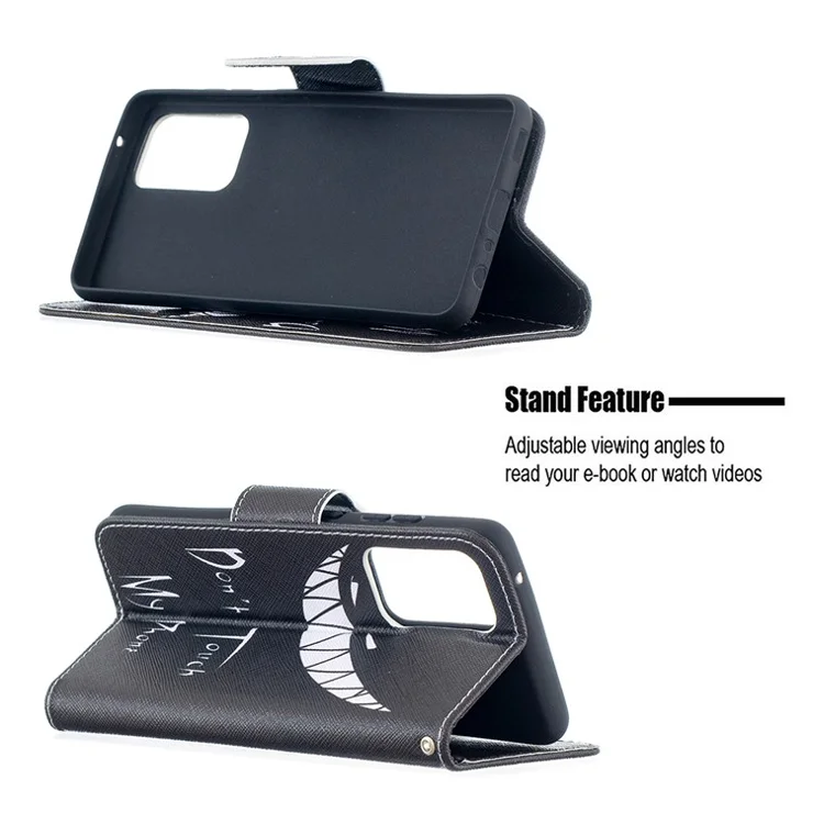 Stand Design Pattern Printing Cover Case for Samsung Galaxy A52 4G/5G / A52s 5G - Teeth