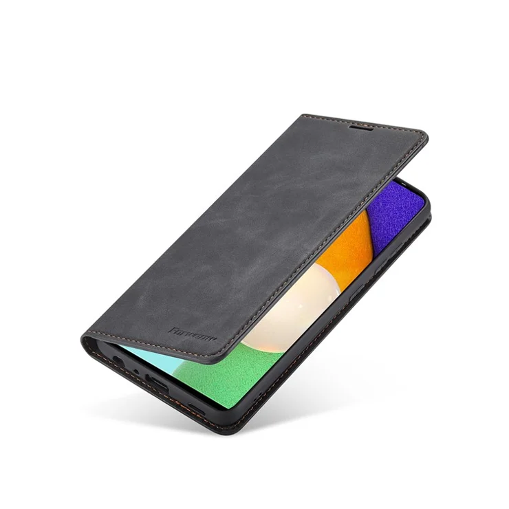 FORWENW Fantasy Series Skin Feeling Leather Case for Samsung Galaxy A52 4G/5G / A52s 5G - Black