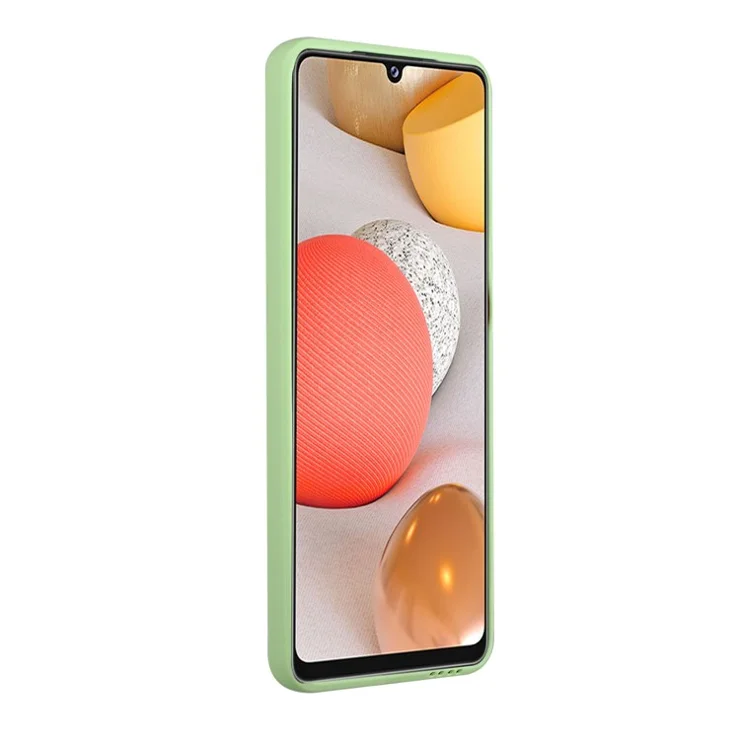 Soft TPU Phone Protection Case Cover with Card Holder for Samsung Galaxy M12 / A12 - Green