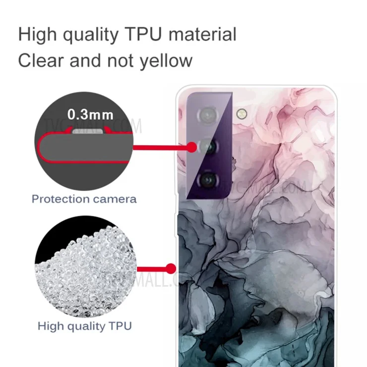 Marble Pattern TPU Cell Phone Case for Samsung Galaxy S21 FE - Style A