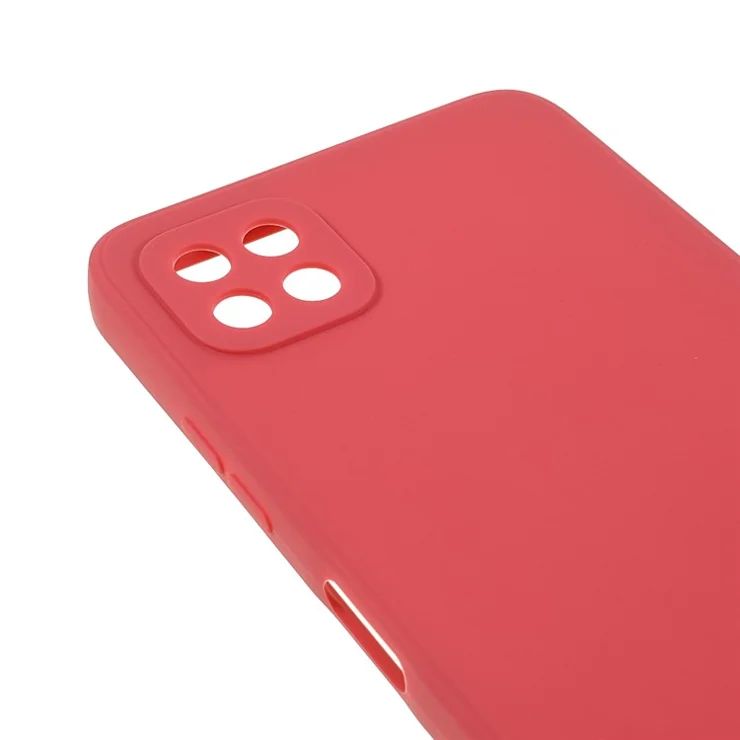 Precise Cutout Straight Edge Soft TPU Phone Protector Cover for Samsung Galaxy A22 5G (EU Version) - Red