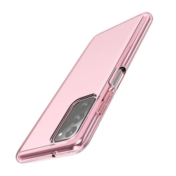 For Samsung Galaxy A03s (165.8 x 75.9 x 9.1mm) (US Version) Clear Crystal Phone Case Anti-scratch Hard PC Soft TPU Well-protected Cover - Pink