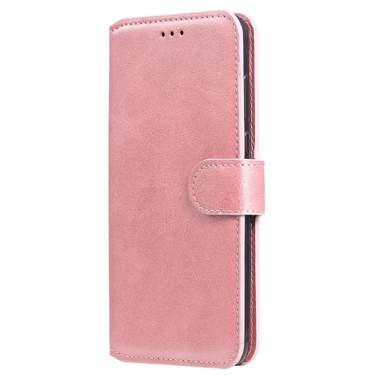 For Samsung Galaxy A23 5G (Global Version) / 4G / M23 5G / F23 5G PU Leather Magnetic Clasp Wallet Cover Adjustable Stand Phone Case - Rose Gold