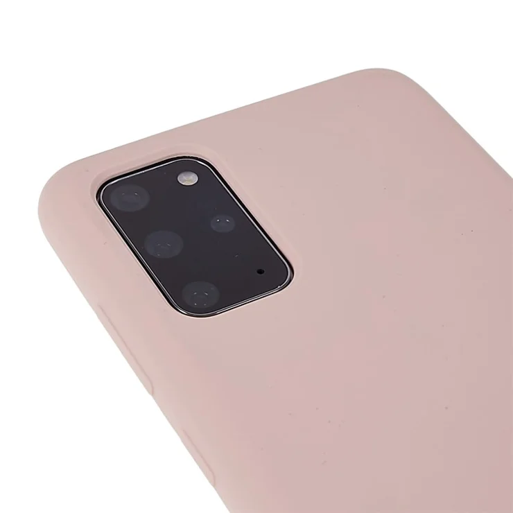 For Samsung Galaxy S20 Plus 5G/4G Phone Bag Case Durable Solid State Silicone Mobile Phone Protector Cover - Pink