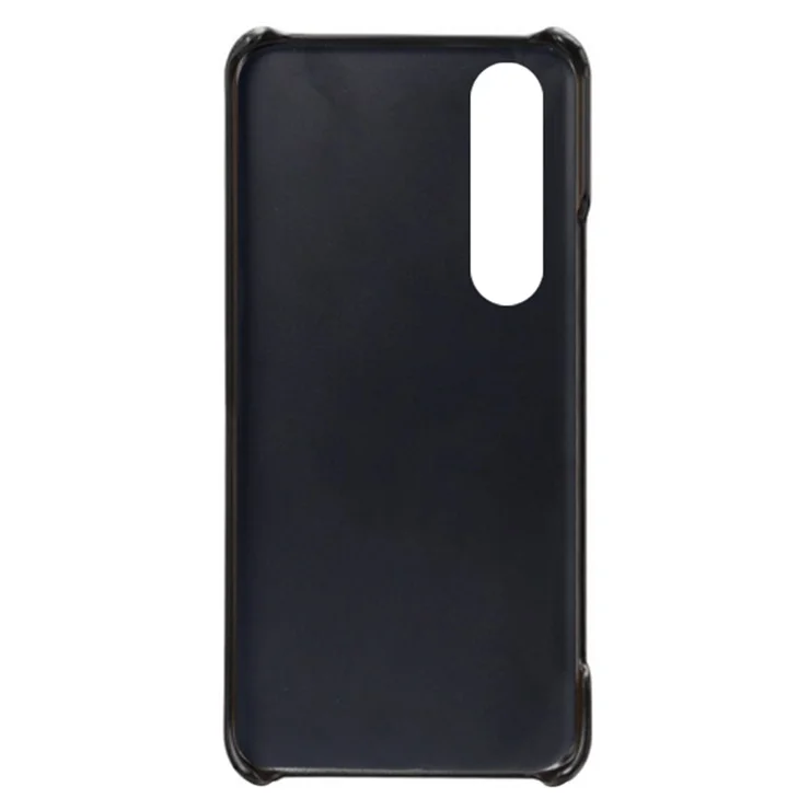 KSQ Double Card Slots PU Leather Coated PC Cover Case for Sony Xperia 5 III 5G - Black