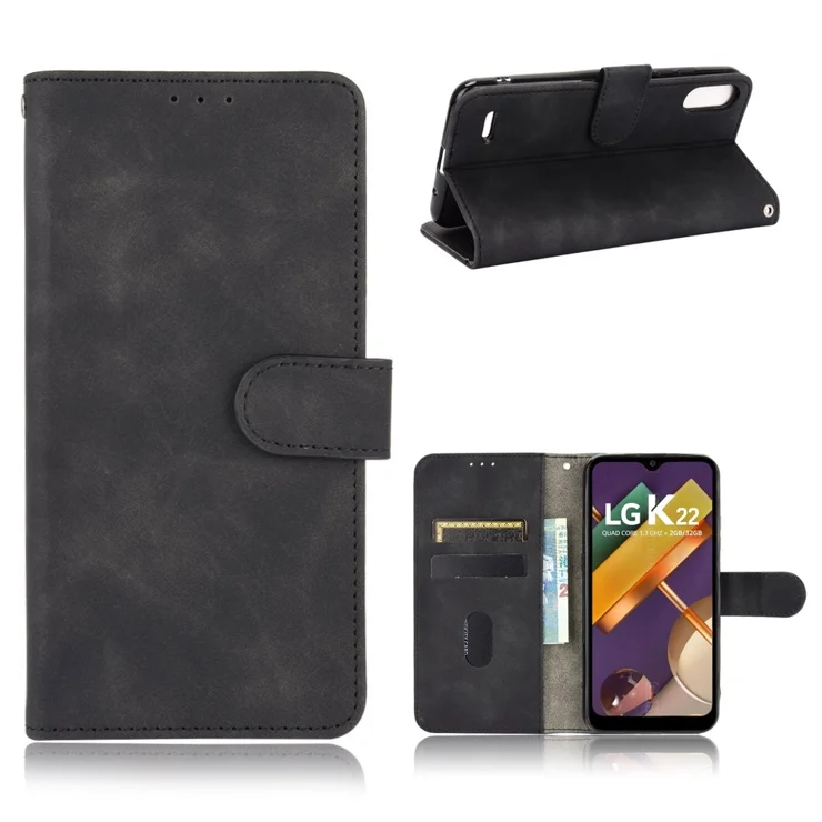 Skin-Touch Leather Phone Case with Card Slots and Cash Pocket