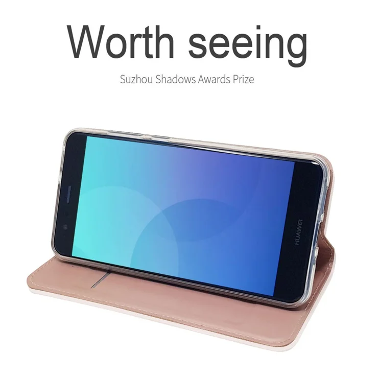 Auto-absorbed Magnetic Leather Stand Flip Cover for Huawei P10