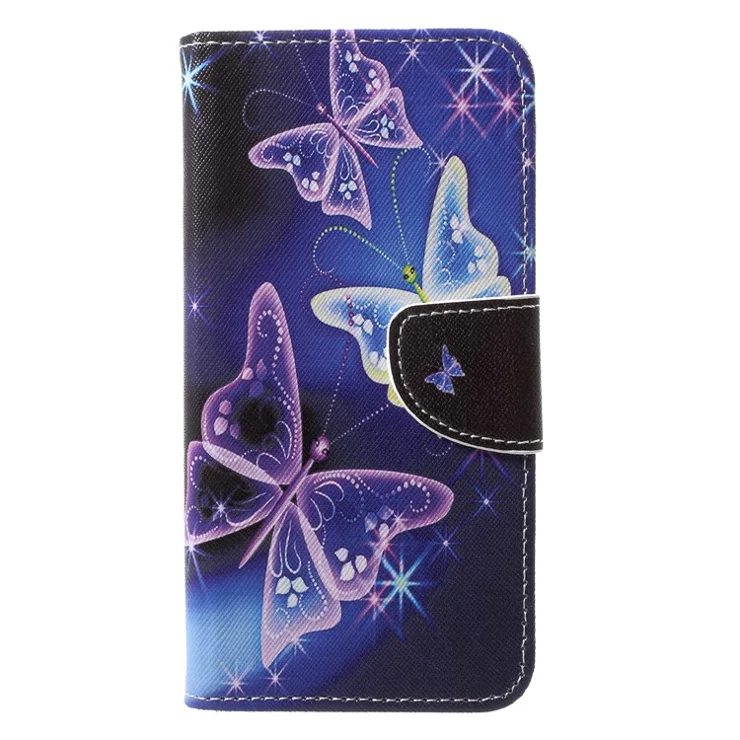 Pattern Printing Stand Leather Wallet Case for Huawei P20 Pro - Vivid Butterflies
