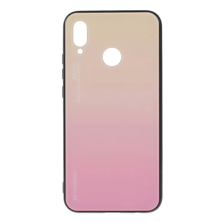 For Huawei P20 Lite Nova 3e Gradient Color Glass PC TPU