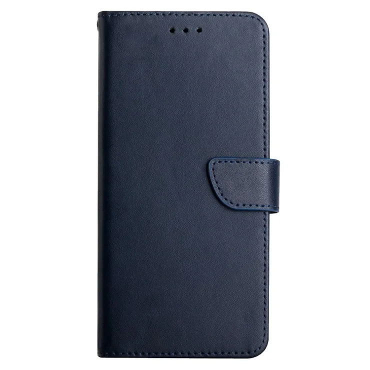 Lightweight Genuine Leather Nappa Texture Magnetic Closure Stand Wallet Flip Phone Case Flip Phone Covering for Huawei P40 lite 4G/Nova 6 SE/Nova 7i - Blue