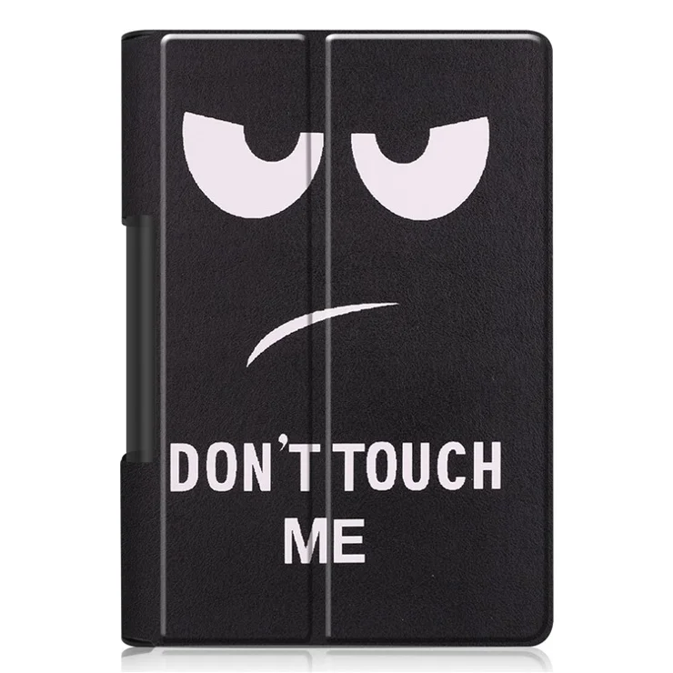 For Lenovo Yoga Smart Tab 10.1/Tab 5 YT-X705 Slim Stand Protective Cases Pattern Printing Smart Folio Cover - Don't Touch Me
