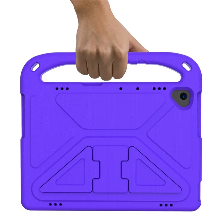 Hand-Hold Grip EVA Tablet Case with Kickstand for Lenovo Tab M10 TB-X505F/TB-X605F/Lenovo M10 FHD REL TB-X605FC/TB-X605LC/Lenovo Tab P10 TB-X705F - Purple