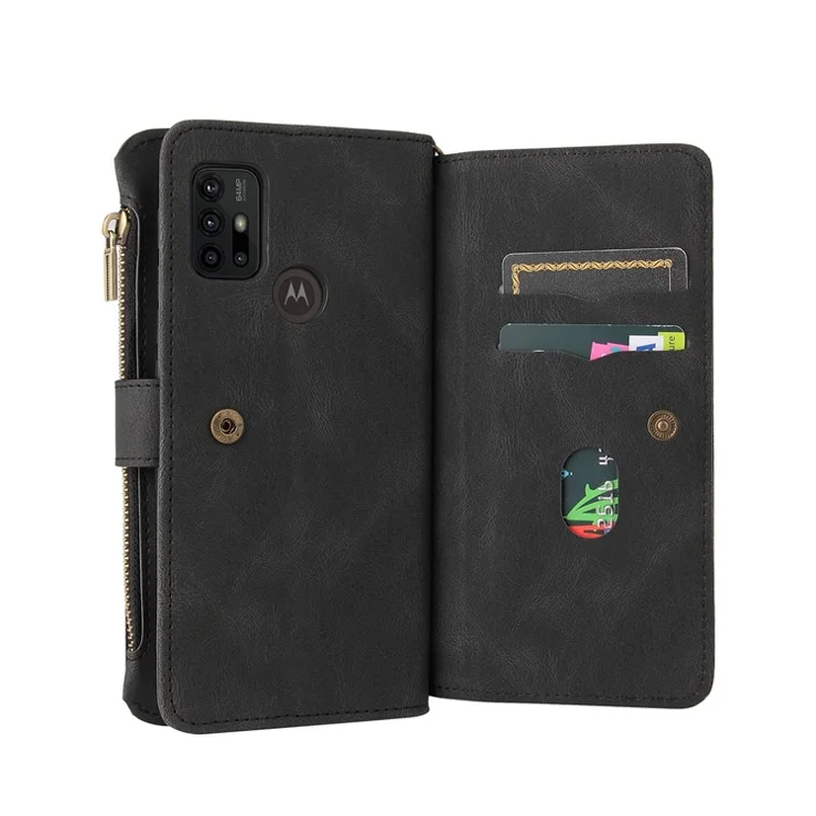 Leder Hülle Für Realme GT Neo 2 – Flip Case Mit Standfunktion & Kartenfächern, Schwarz