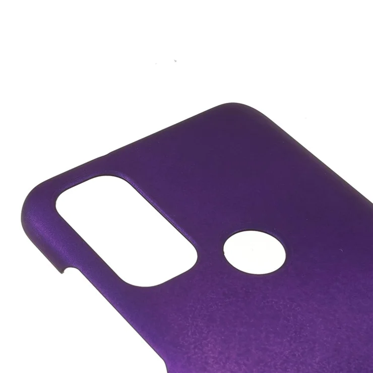 Phone Protection Covering Rubberized Hard PC Anti-Scratch Protective Phone Case for Motorola G Pure - Purple