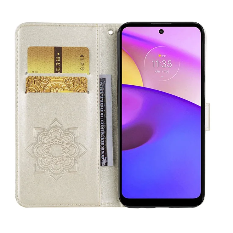 Motorola Moto E20/E30/E40 Hülle – Leder Flip Case Mit Magnetverschluss, Kartenfächern & Standfunktion, Blau