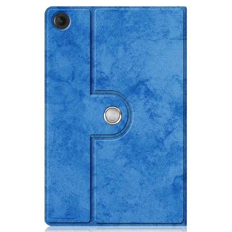 For Lenovo Tab M10 (Gen 3) 10.1 328F Solid Color Case Textured Surface Shockproof Magnetic Absorption Tablet Cover with 360-degree Rotary Kickstand - Blue