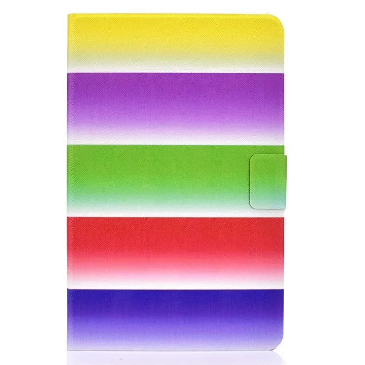 For Lenovo Tab M10 (Gen 3) TB-328FU / TB-328XU B2 Pattern Printing Stand Protective Case Auto Sleep / Wake Function PU Leather Smart Cover with Card Slots - Rainbow