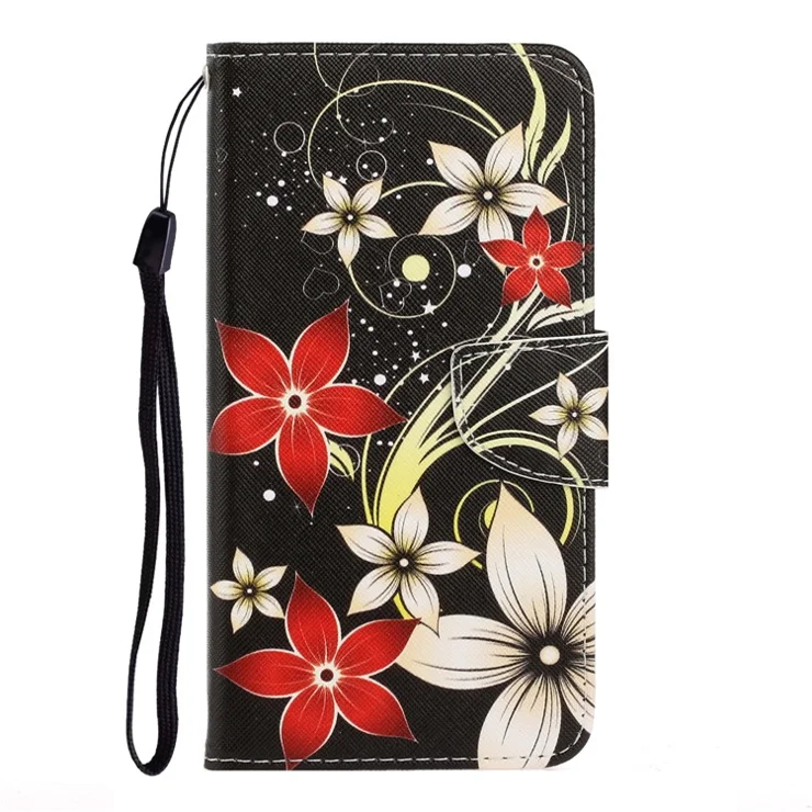 Pattern Printing Wallet Leather Stand Case for Xiaomi Redmi Note 8 Pro - Beautiful Flowers