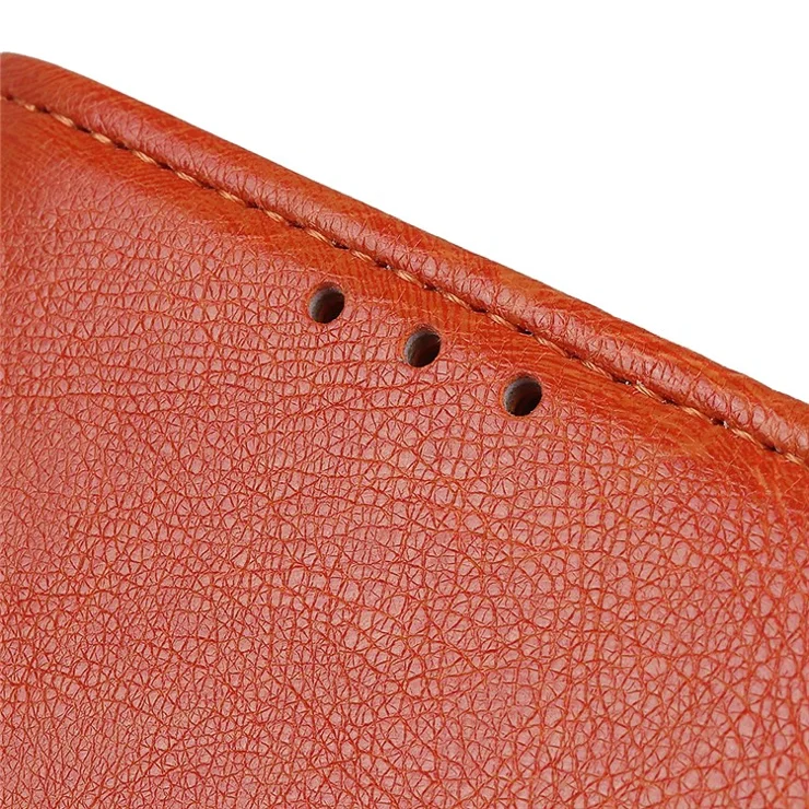Nappa Skin Split Leather Case for Xiaomi Poco M2 Pro/Redmi Note 9 Pro/Note 9 Pro Max/Note 9S - Orange