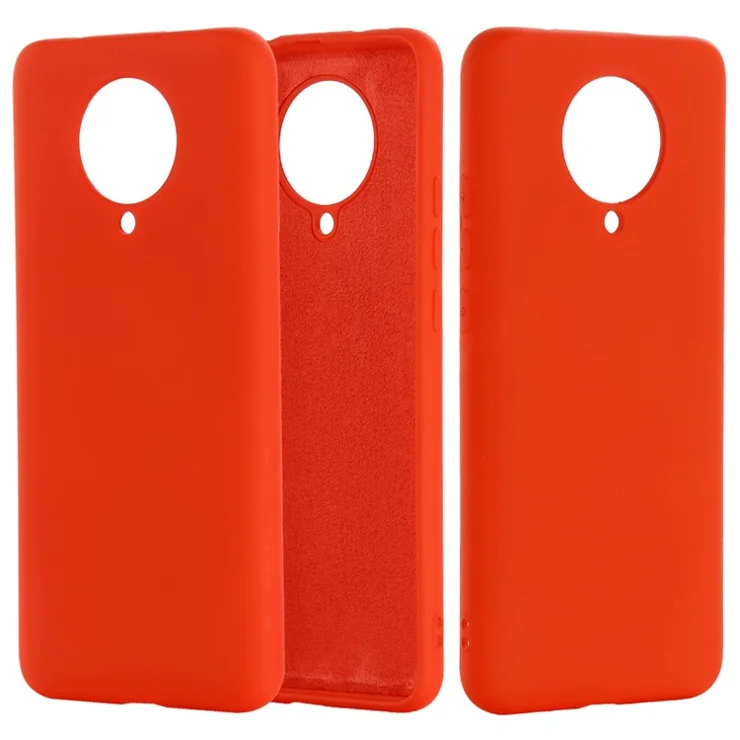 Liquid Silicone Back Case for Xiaomi Redmi K30 Pro/Poco F2 Pro - Red