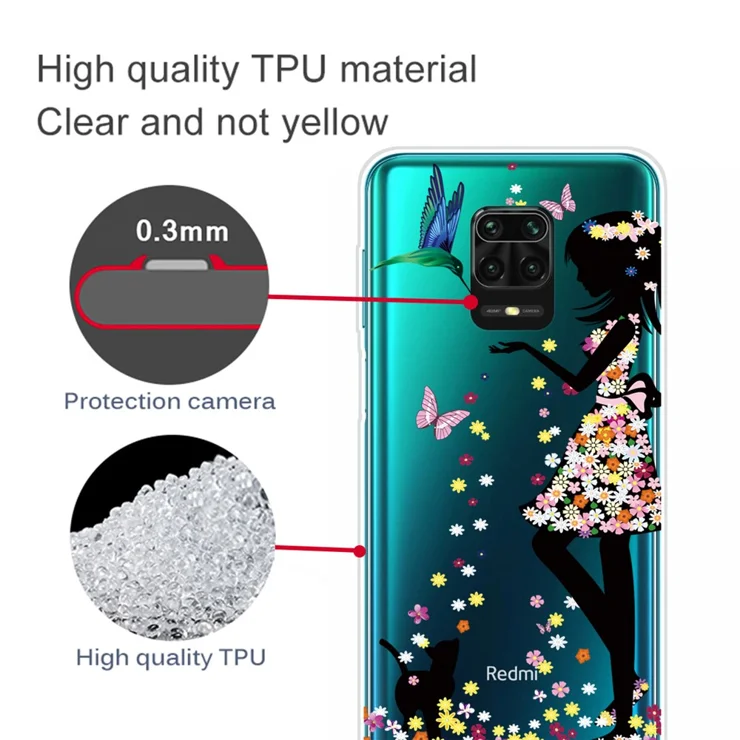 Pattern Printing IMD TPU Clear Phone Cover for Xiaomi Poco M2