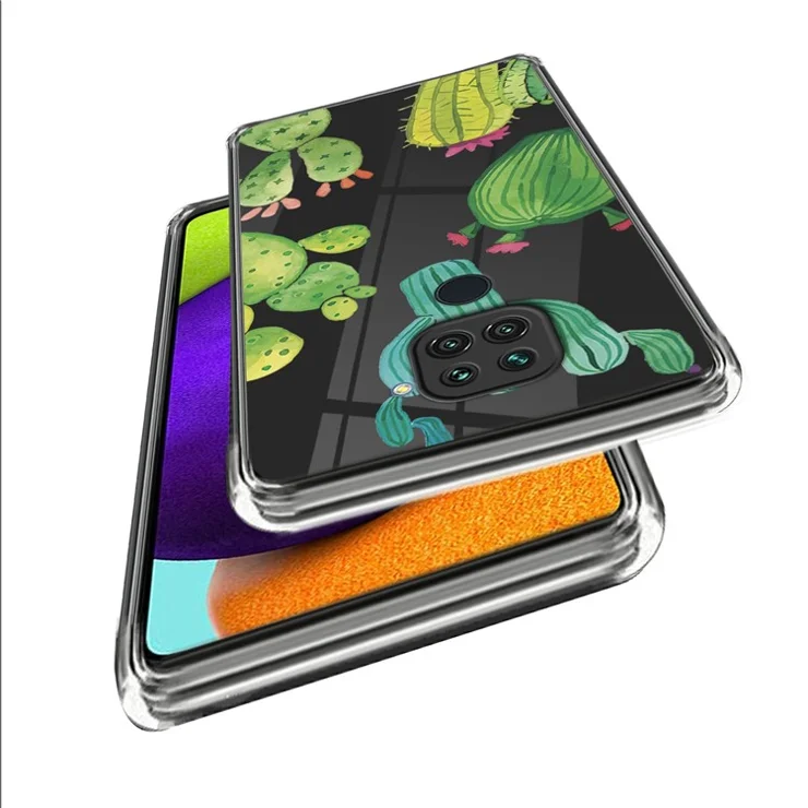 Pattern Printing TPU Case Phone Cover for Xiaomi Redmi Note 9/Redmi 10X 4G - Cactus