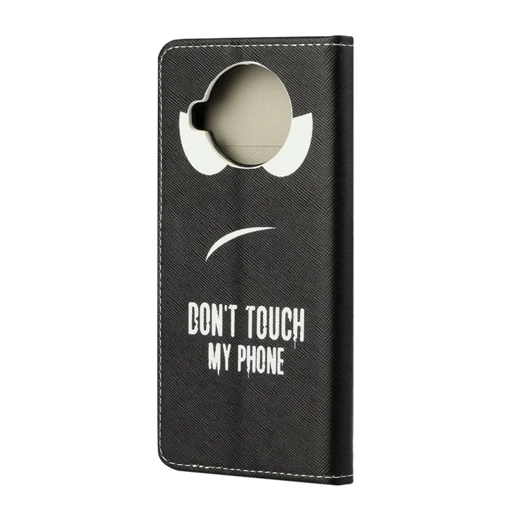 For Xiaomi Mi 10T Lite 5G/Redmi Note 9 Pro 5G/Mi 10i 5G Stand Shell Patterned Cross Texture Leather Wallet Case - Don't Touch My Phone