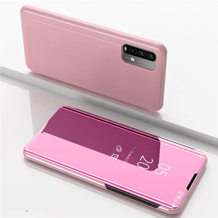 Plated Mirror Surface Stand Cover for Xiaomi Poco M3/Redmi Note