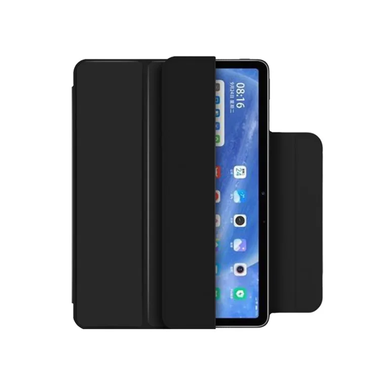 Lightweight Trifold Stand PU Leather Shell Book Cover with Magnetic Clasp for Xiaomi Pad 5 / Pad 5 Pro - Orange