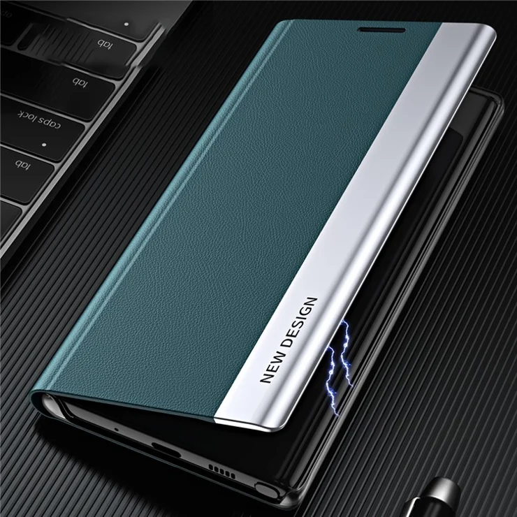 Stable Stand Design Leather Phone Case Shell for Xiaomi Redmi 10 4G (2021) / Redmi 10 2022 4G / Redmi Note 11 4G (MediaTek) / Redmi 10 Prime - Silver
